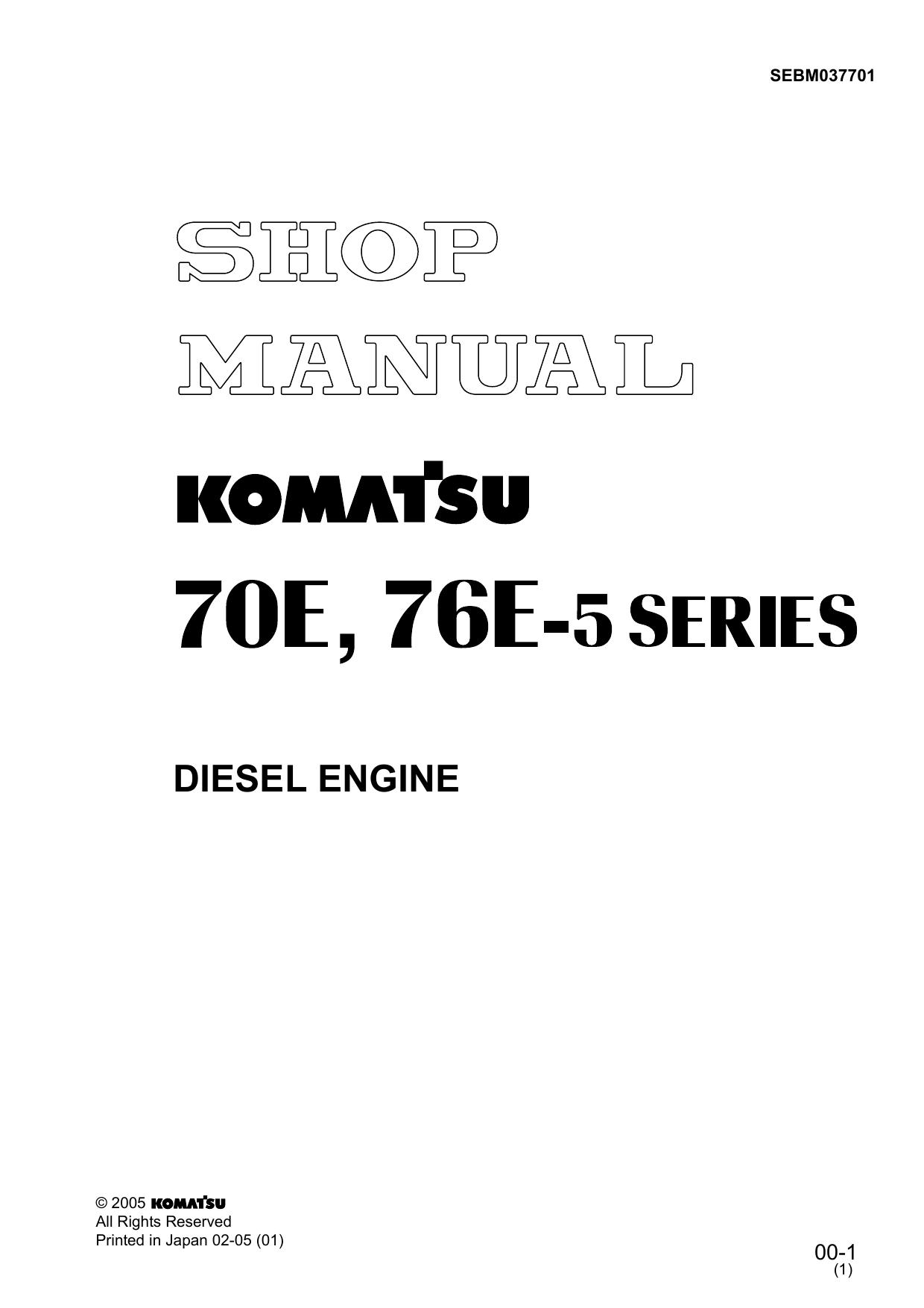 70E 76E-5 Shop Manual